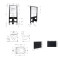 Готовое решение Qtap для ванной комнаты: подвесной унитаз Crow Rimless 520x360x290 + комплект инсталляции Standard (линейная кнопка Black)