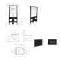 Готовое решение Qtap для ванной комнаты: подвесной унитаз Swan Rimless 520x360x320 + комплект инсталляции Standard (круглая кнопка Black)