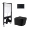 Готовое решение Qtap для ванной комнаты: подвесной унитаз Crow Ultra Quiet 485x340x290 + комплект инсталляции Standard (линейная кнопка Black) Готовое решение Qtap для ванной комнаты: подвесной унитаз Crow Ultra Quiet 485x340x290 + комплект инсталляции Standard (линейная кнопка Black)