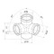 Крестовина двухплоскостная канализационная Ostendorf-OSMA HT-System PLUS 110/110/110/110×87° Крестовина двухплоскостная канализационная Ostendorf-OSMA HT-System PLUS 110/110/110/110×87°