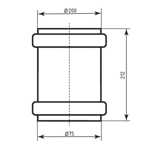 Муфта канализационная надвижная Ostendorf-OSMA KG System d200