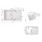 Кухонная мойка Lidz 790x495/230 WHI-01 (LIDZWHI01790495230)